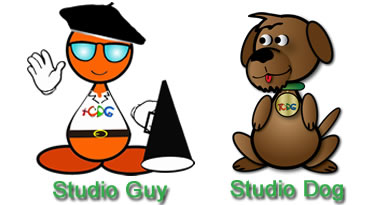Studio Guy and Studio Dog