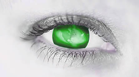 photo of green eye